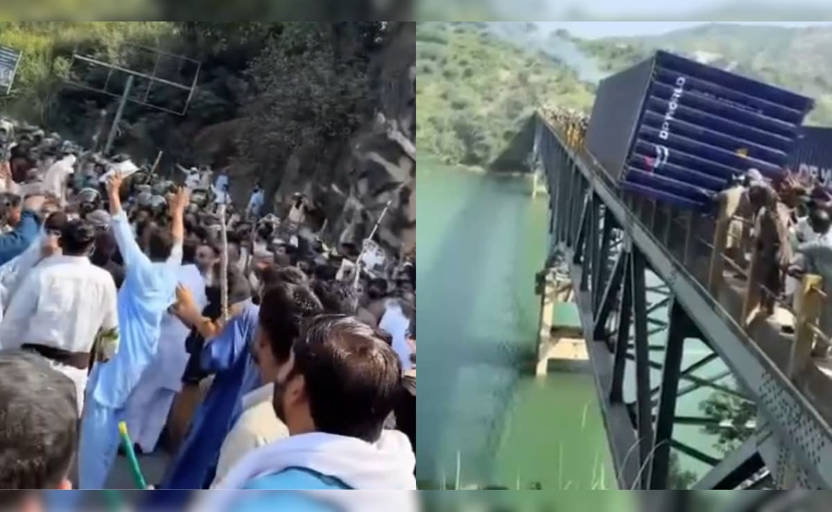 Video: PoK Protests Intensify On Day 2, Civilians Toss Containers Into River