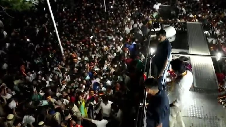 Video: TVK Chief Vijay Tosses Water Bottles At Crowd Before Stampede That Killed 38