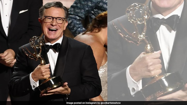 "Trump Doesn't Have One": Stephen Colbert Shows Off Emmy For 'The Late Show' "Trump Doesn't Have One": Stephen Colbert Shows Off Emmy For 'The Late Show'