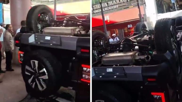 She Wanted To Crush Lemon With Thar, SUV Flew Out Of Showroom's 1st Floor She Wanted To Crush Lemon With Thar, SUV Flew Out Of Showroom's 1st Floor