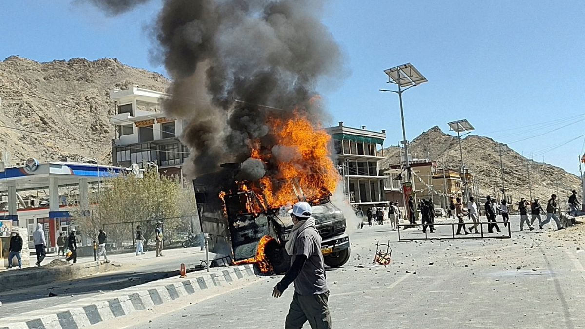 Major Security Crackdown In Ladakh Day After Violence, Over 50 Arrested