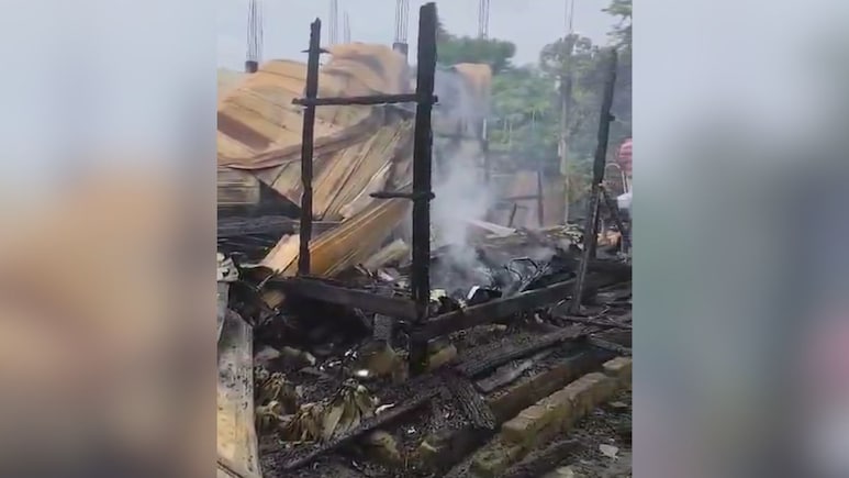 House Of Kuki Leader Set On Fire In Manipur's Churachandpur