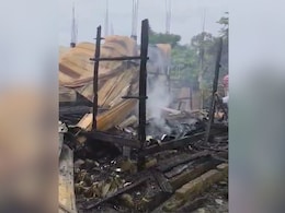 House Of Kuki Leader Set On Fire In Manipur's Churachandpur House Of Kuki Leader Set On Fire In Manipur's Churachandpur