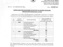 ECL अप्रेंटिस के 1123 पदों पर आवेदन की लास्ट डेट आज, जल्दी करें ECL अप्रेंटिस के 1123 पदों पर आवेदन की लास्ट डेट आज, जल्दी करें