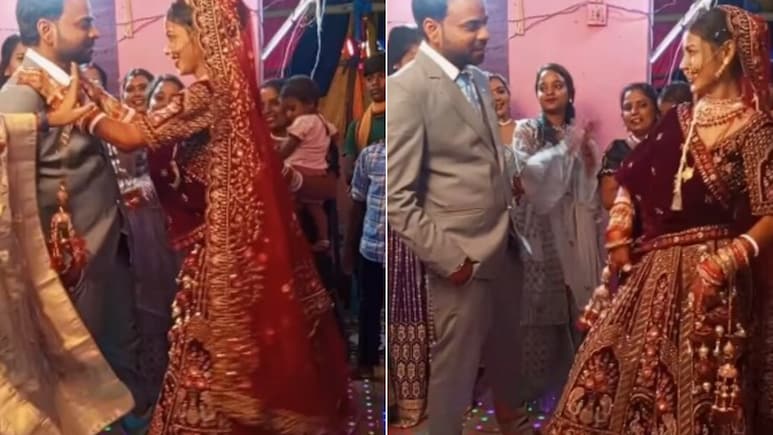 दूल्हे के सामने 'जोरू का गुलाम' पर नाच रही थी दुल्हन, लड़के ने दिए ऐसे एक्सप्रेशन, यूजर्स बोले- ये नहीं बनेगा