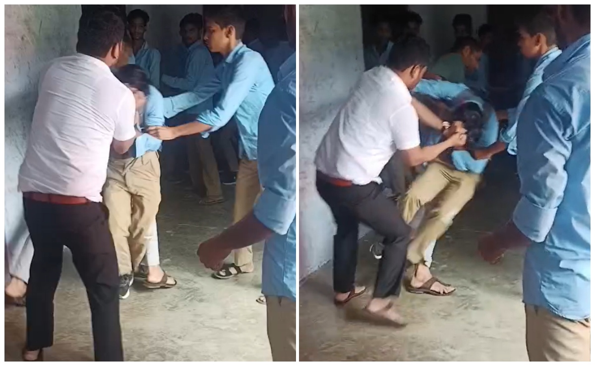 बस लंच के समय दूसरी क्लास में.... यूपी के हरदोई में स्‍कूल टीचरों ने छात्र को बुरी तरह पीटा
