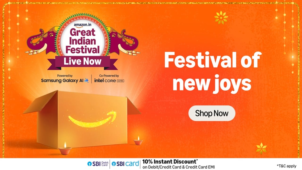 Amazon Great Indian Festival 2025 combines tax cuts with mega discounts for double savings.