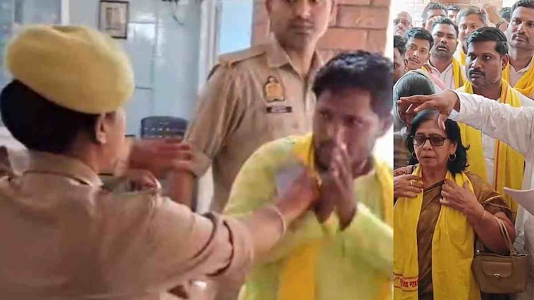 पीला गमछा पहनकर गए थाने, लेकिन मिला थप्पड़, राजभर के पार्टी के कार्यकर्ता पर महिला कांस्टेबल ने बरसाए थप्पड़