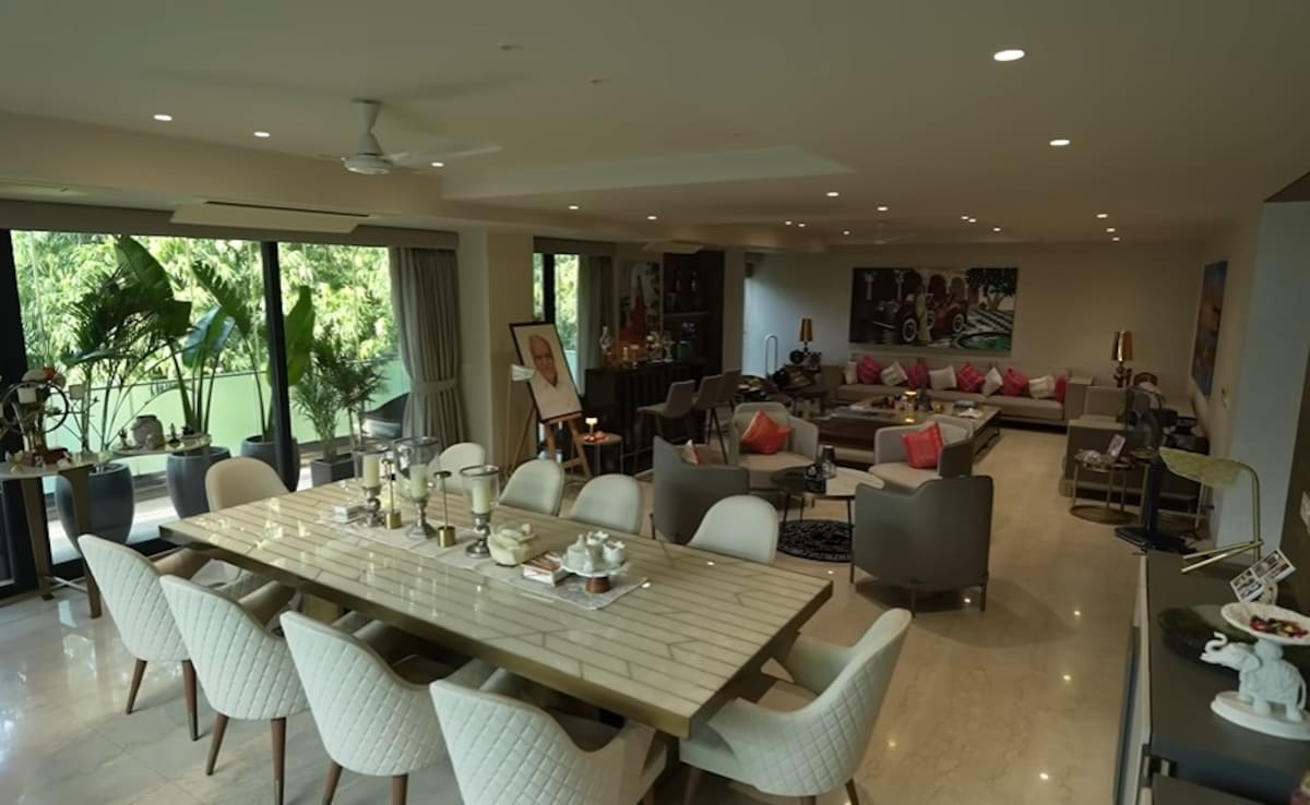 Ashneer Grovers dining room. Photo: YT/FarahKhan Ashneer Grovers dining room. Photo: YT/FarahKhan