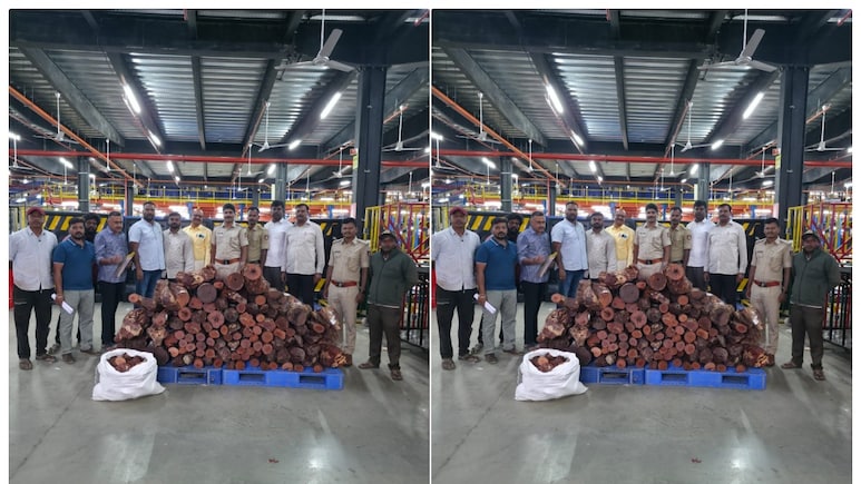 पकड़ा गया पुष्पा गैंग, कोरियर से भेज रहे थे चंदन की लकड़ी, हरियाणा आ रही थी खेप