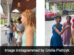 Polish Woman Delights Children By Speaking Malayalam At Kerala Wedding: 