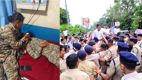 कर्मचारी संग मंत्री कश्यप की कथित मारपीट के विरोध में सड़क पर उतरी कांग्रेस, तेज हुई मंत्री के इस्तीफे की मांग