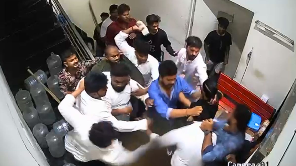 On CCTV, Customers, Bouncers Fight Over Bill In Hyderabad Pub