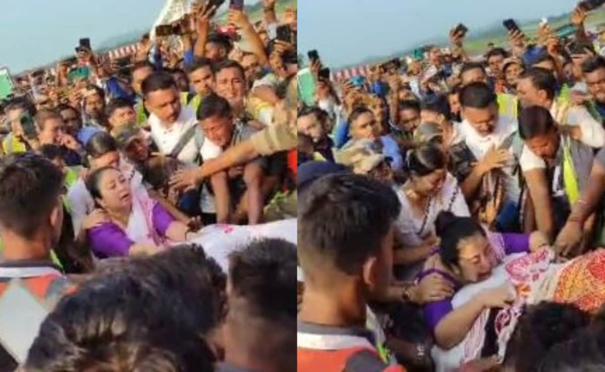 Zubeen Garg's Wife Garima Receives Singer's Body At Guwahati Airport, Cries Inconsolably. Watch