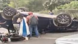 Video: After Accident, Accused Driver Pulled Out Of Overturned BMW