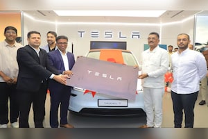 Tesla Model Y First Unit Delivered To Maharashtra Transport Minister In Mumbai