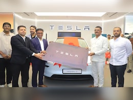 Tesla Model Y First Unit Delivered To Maharashtra Transport Minister In Mumbai Tesla Model Y First Unit Delivered To Maharashtra Transport Minister In Mumbai