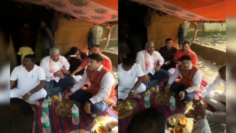 एमपी में जिस दलित परिवार का समाज ने किया था बहिष्कार, उसके घर जाकर मंत्री ने किया भोजन