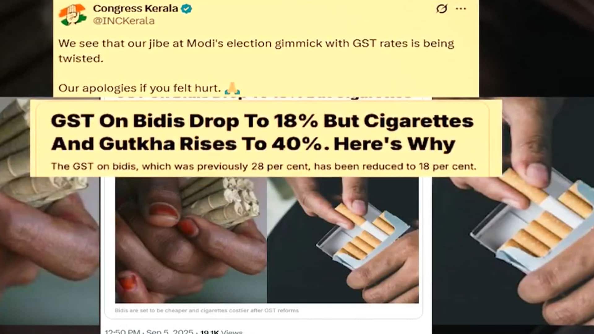 Outrage Over Kerala Congress' 'Bihar = Bidi' Slur