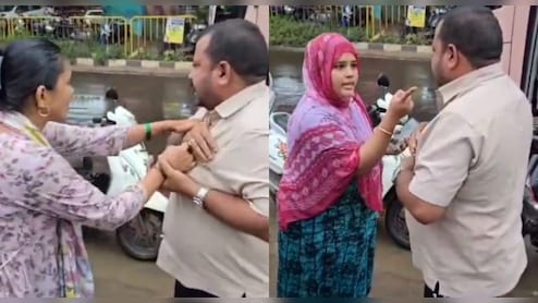 VIDEO: कॉलर पकड़ा और 2 युवतियों ने ड्राइवर को तड़ातड़ जड़े थप्पड़... अश्लील मैसेज भेजने वाले को मिला सबक