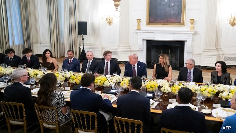 "Definitely A High IQ Group, Proud Of Them": Trump Hosts Tech CEOs "Definitely A High IQ Group, Proud Of Them": Trump Hosts Tech CEOs