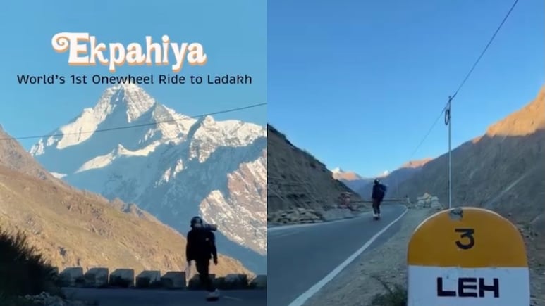 Manali To Ladakh On One Wheel: Vlogger's 400km Expedition Grabs Internet's Attention