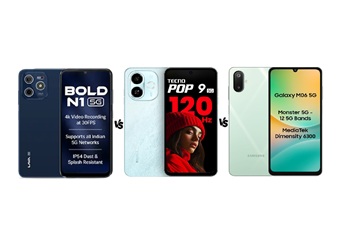 Lava Bold N1 5G vs Tecno Pop 9 5G vs Samsung Galaxy M06 5G: देखें तुलना में कौन सा बेहतर