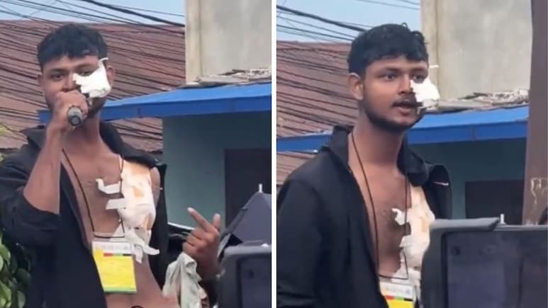 Nepal Protest: 'छाती पर गोली खाई है...' नेपाल में प्रदर्शन के बीच युवक का वीडियो वायरल, ओली सरकार को सीधी चुनौती Nepal Protest: 'छाती पर गोली खाई है...' नेपाल में प्रदर्शन के बीच युवक का वीडियो वायरल, ओली सरकार को सीधी चुनौती