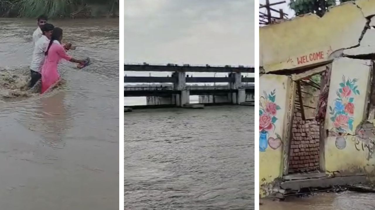 बगहा में बाढ़ का कहर, मनोर नदी का बांध टूटा, 133 घर जलमग्न, एक मौत