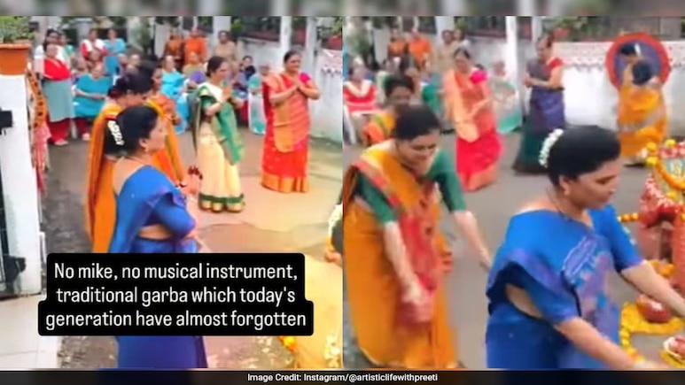 Women Revive Pure Garba Magic In Viral Video: "No Mic, No Instruments" Women Revive Pure Garba Magic In Viral Video: "No Mic, No Instruments"