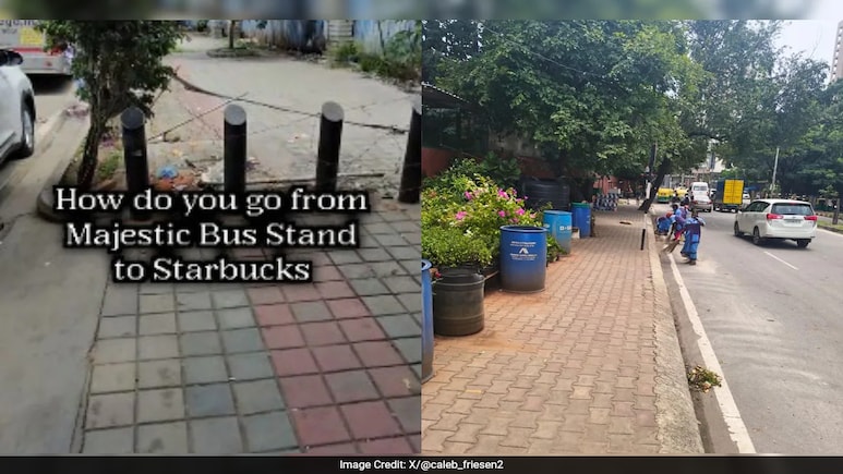 Footpath Cleaned, Fixed In Bengaluru After Canadian Man's Video Goes Viral Footpath Cleaned, Fixed In Bengaluru After Canadian Man's Video Goes Viral
