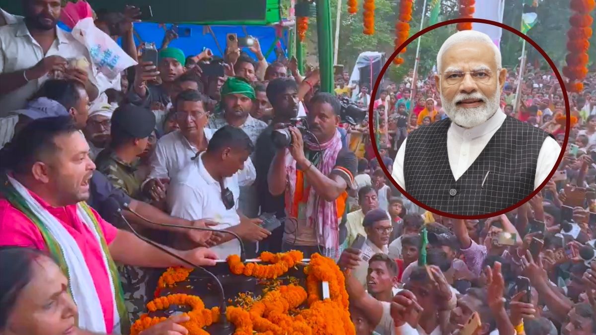 तेजस्वी की सभा में पीएम मोदी को दी गईं गालियां, बीजेपी बोली- गालीबाज आरजेडी का यही संस्‍कार!