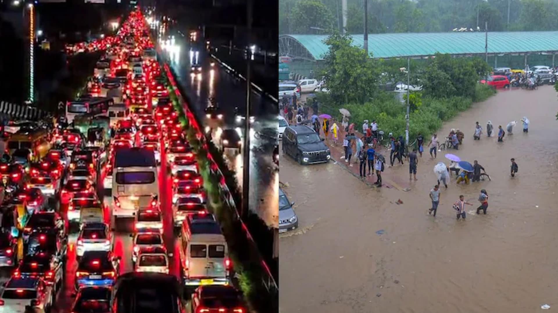 "2 Hours Rain, 20 Km Jam": Gurugram Choked Again, Opposition Targets BJP