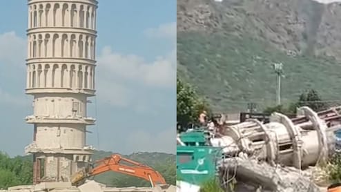 'पीसा की मीनार' पर चला बुलडोजर, क‍िया ध्‍वस्‍त;  अध‍िकार‍ियों ने जय श्रीराम और बालाजी के लगाए जयकारे
