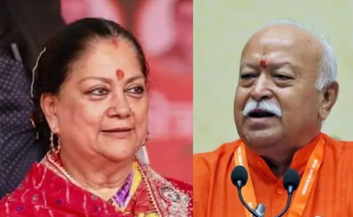 Vasundhara Raje's Closed-Door Meet With RSS Chief Mohan Bhagwat Sets Political Circles Abuzz