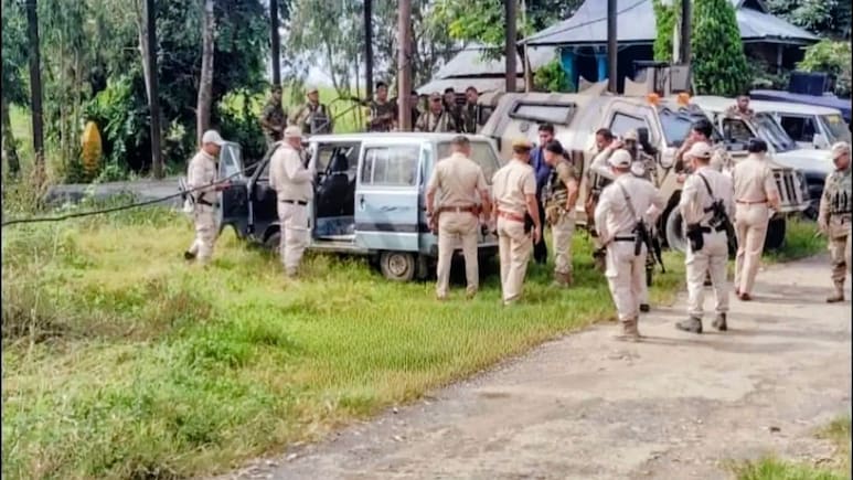 2 Detained, Van Seized After Attack On Assam Rifles Convoy In Manipur That Killed 2 Soldiers 2 Detained, Van Seized After Attack On Assam Rifles Convoy In Manipur That Killed 2 Soldiers
