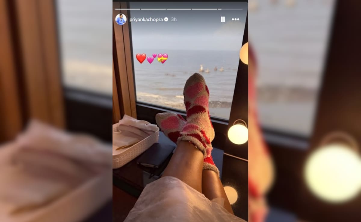 Priyanka Chopra shares an adorable pic of her socks. Photo: Instagram/priyankachopra Priyanka Chopra shares an adorable pic of her socks. Photo: Instagram/priyankachopra
