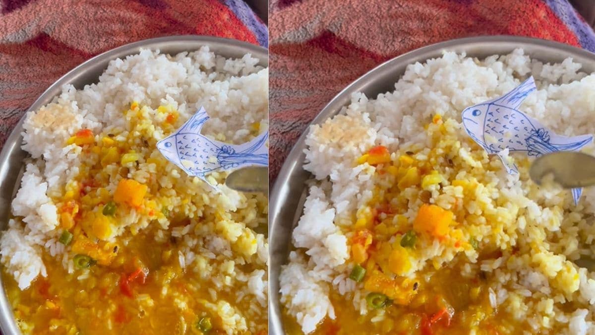 Man Consumes Dal-Chawal With 'Vegetarian Fish'; Internet Is Confused