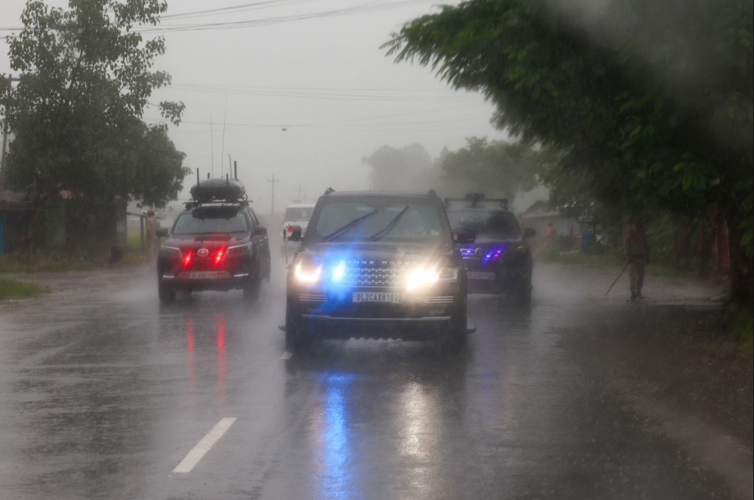 No Helicopter Travel Due To Rain In Manipur. PM Took Car To Churachandpur