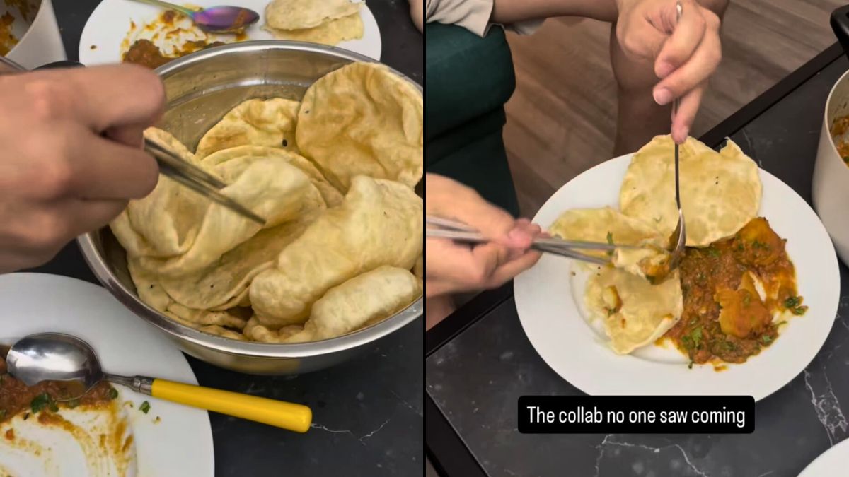 Korean Man Eats Luchi-Aloo Dum With Chopsticks, Video Goes Viral