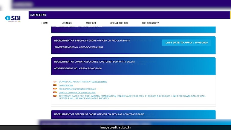 SBI Clerk Prelims Exam 2025 Dates Released, Check Dates, Call Letter Details Here SBI Clerk Prelims Exam 2025 Dates Released, Check Dates, Call Letter Details Here