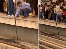 रैपिड मेट्रो स्टेशन के ट्रैक पर गिरा शख्स का मोबाइल, Video में देखें कितनी मशक्कत से लाया गया वापस   रैपिड मेट्रो स्टेशन के ट्रैक पर गिरा शख्स का मोबाइल, Video में देखें कितनी मशक्कत से लाया गया वापस