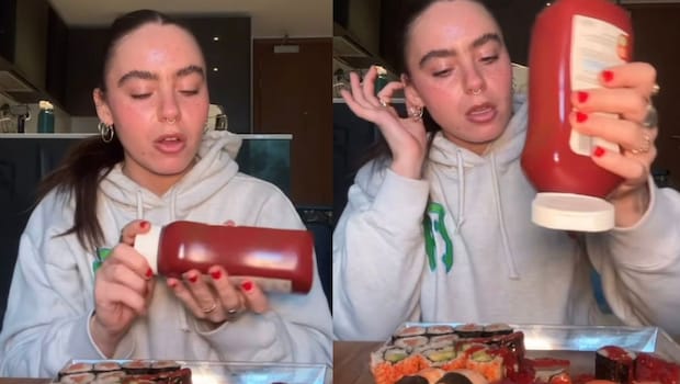 Watch: Woman's Unconventional Sushi And Ketchup Combo Angers Foodies