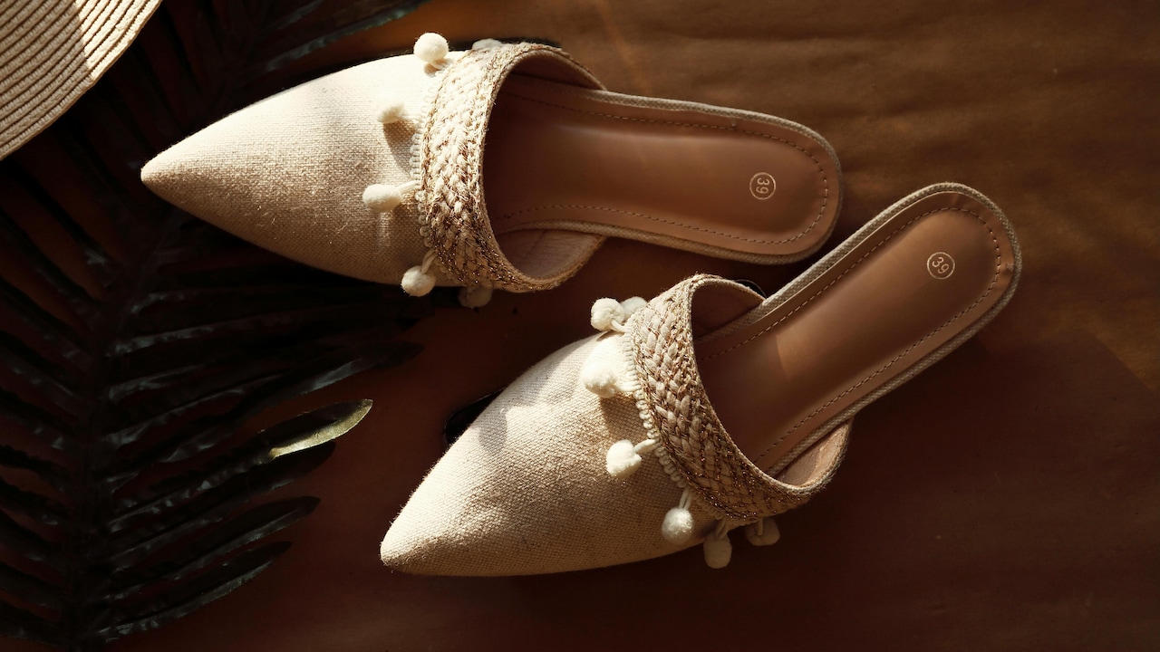 Embellished footwear and juttis can provide great style and comfort in Navratri