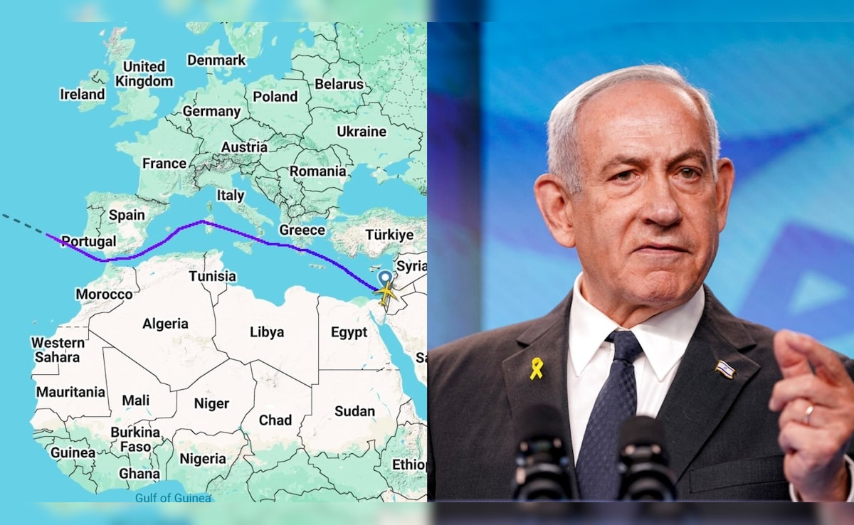 Netanyahu's Plane Takes Unusual Route Over Airspaces To Avoid Arrest