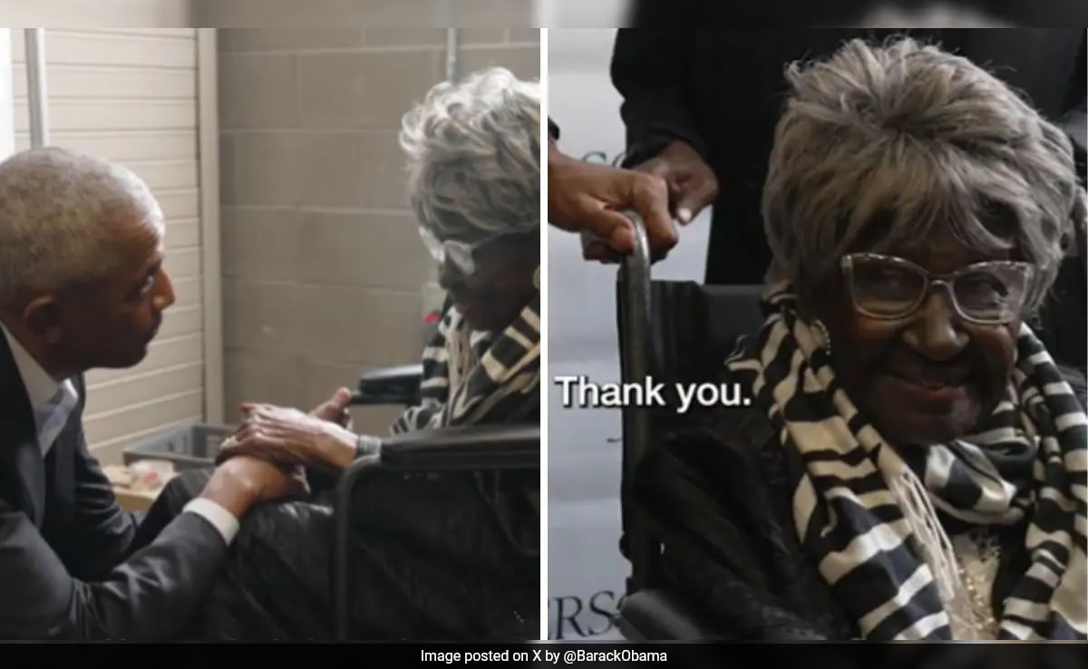 Watch: Barack Obama Meets 102-Year-Old Woman, Asks About Her Secret To Longevity