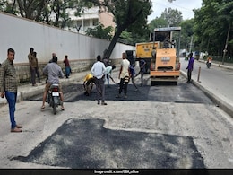 "Paying Attention": DK Shivakumar As Bengaluru Fills Potholes After NDTV Report "Paying Attention": DK Shivakumar As Bengaluru Fills Potholes After NDTV Report