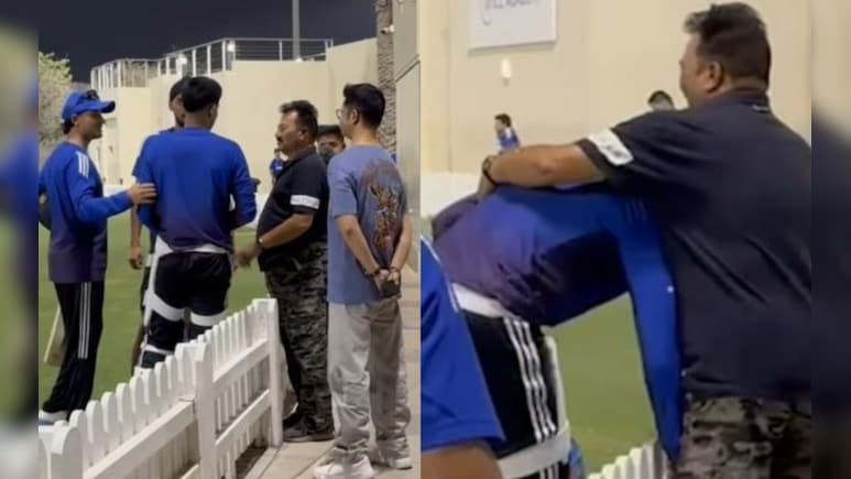 IND vs PAK: मैच से पहले अभिषेक शर्मा के पिता राजकुमार शर्मा से शुभमन गिल और अर्शदीप सिंह ने पांव छूकर आशीर्वाद लिए