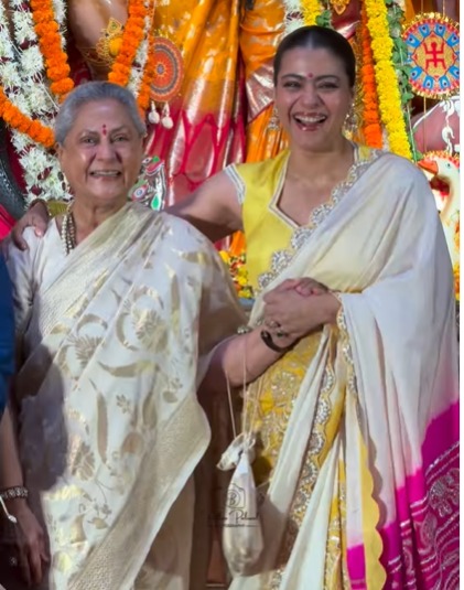Durga Puja 2025: Internet Was Waiting For Kajol And Jaya Bachchan's <i>Kabhi Khushi Kabhie Gham</i> Reunion, And It Happened