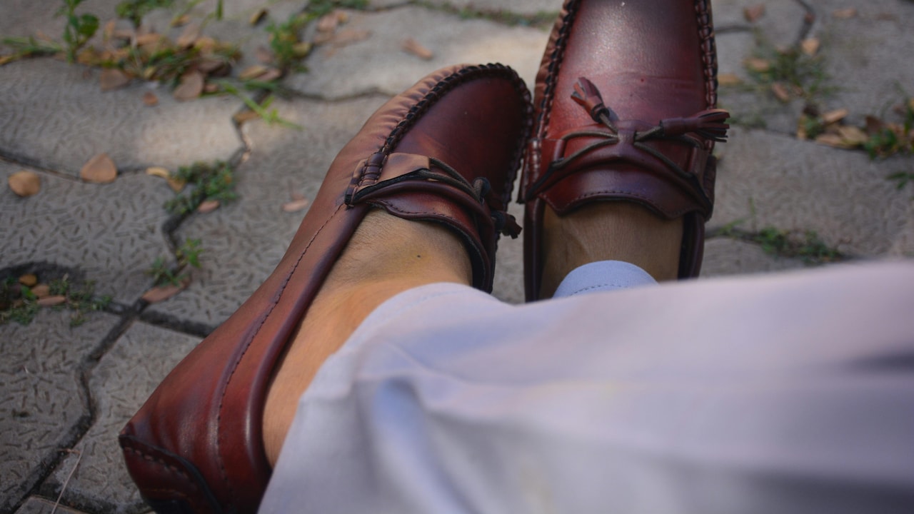 Loafers complete a groom's ethnic look with sophistication.